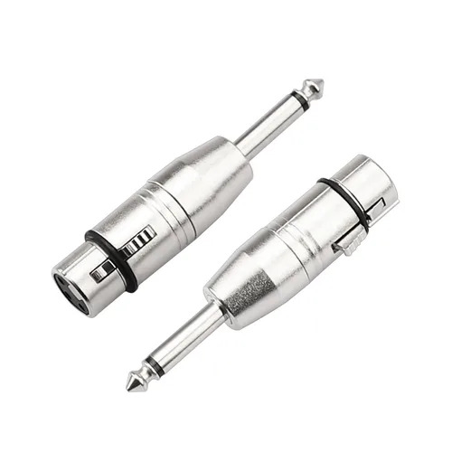 Vista 8 de Adaptador TS mono a XLR de 1/4 de pulgada, conector de audio desequilibrado macho XLR a 0.250 in de cuarto de pulgada compatible con estéreo