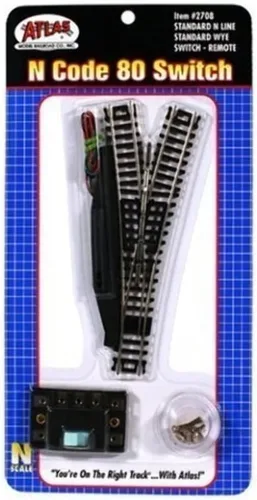 Vista 2 de Atlas N Scale Code 80 Turnout Remote Wye