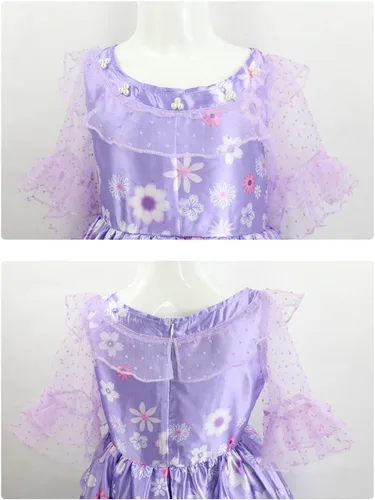 Vista 5 de Bleoavre Vestido de Isabela para cosplay, vestido de princesa, trajes de Halloween para mujer