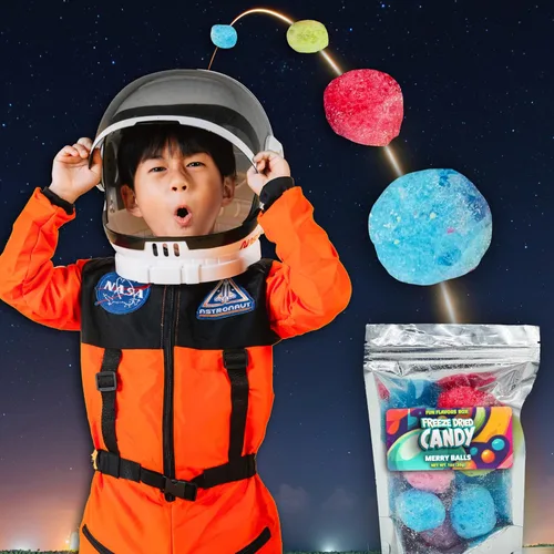 Vista 4 de Fun Flavors Box - Caramelos liofilizados Merry Balls Fruity Crispy Treats, 1 oz