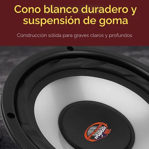 Vista 5 de Pyramid Altavoz woofer para automóvil de 6.5 pulgadas, cono de polipropileno inyectado blanco de 300 W, sistema de altavoces de componentes