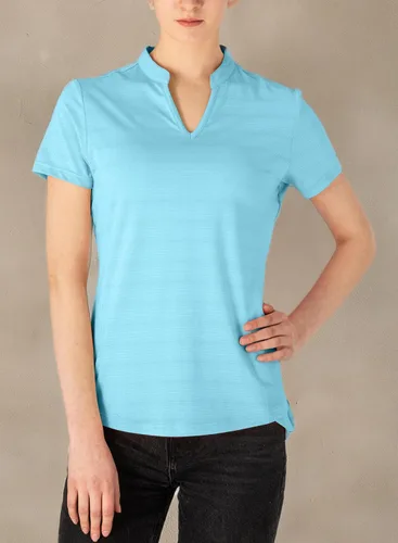 Vista 138 de Gopune Polo de golf con cuello en V para mujer, sin cuello, manga corta, ligera, de secado rápido, camisetas de tenis para correr