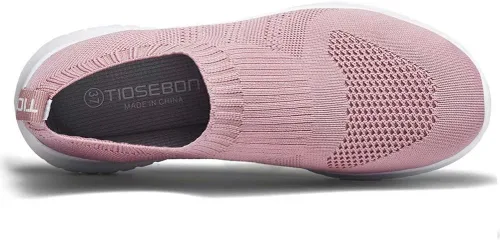 Vista 4 de Konhill - Zapato deportivo para caminar, ligero, deportivo, informal, para gimnasio, sin cordones, para mujer