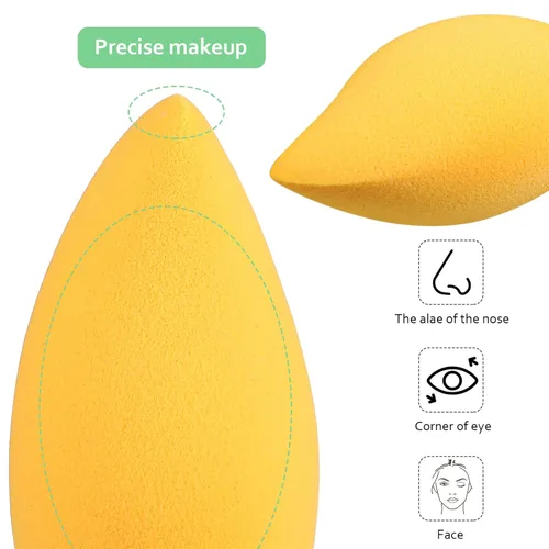 Vista 3 de FOMIYES Mango en forma de esponja 4pcs belleza huevo maquillaje Miss esponja polvo poliuretano punta punta esponja