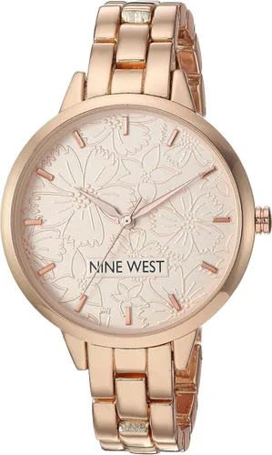 Vista 7 de Nine West - Reloj de brazalete con esfera floral para mujer