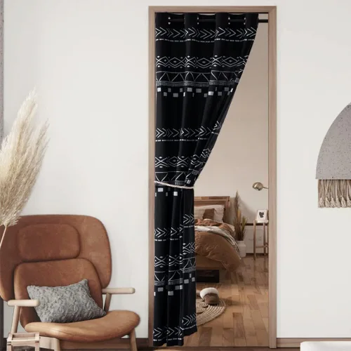 Vista 9 de Cortinas de puerta para privacidad de puerta, 80 pulgadas de largo, semi opacas, aisladas térmicas, cubierta divisora de habitaciones/persianas