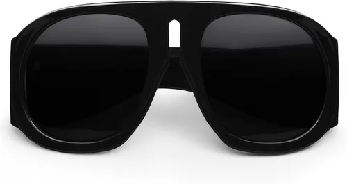 Vista 4 de VANLINKER Gafas de sol de aviador cuadradas de gran tamaño para mujeres y hombres, vintage, redondas, de los años 70, gafas de sol retro gruesas