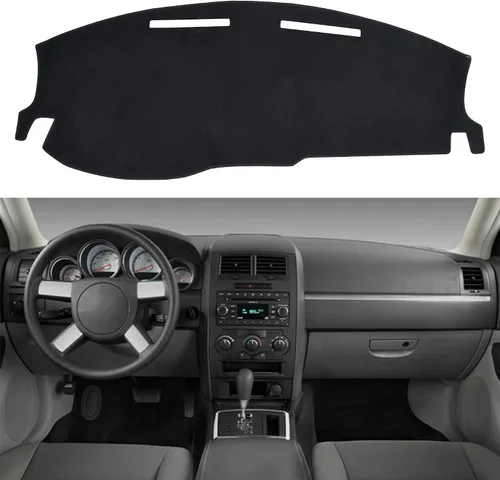Vista 13 de SPEEDWOW Tapete para cubierta de tablero de instrumentos compatible con Ford F150 1997-2003 sin sensor climático/sensor de luz