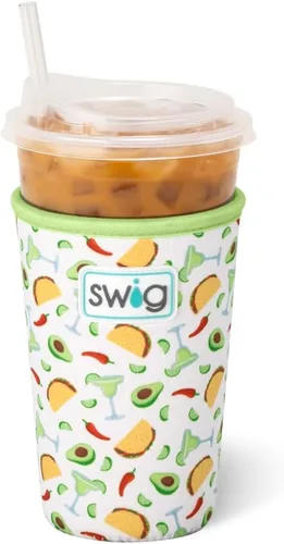Vista 6 de Swig Life Coolie para taza helada mediana de 22 onzas, funda aislante estándar de 22 onzas con asa, aislamiento de neopreno mantiene las bebidas