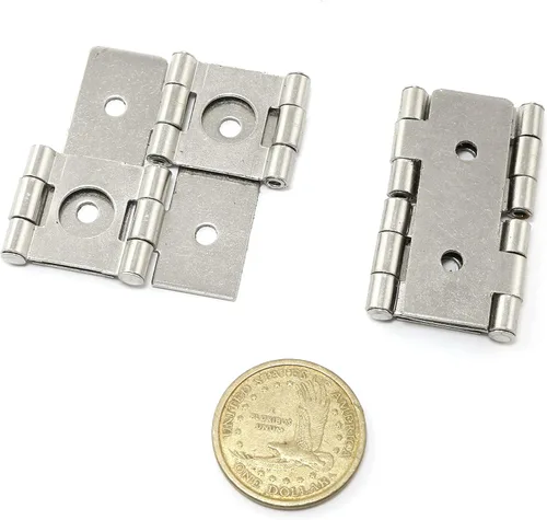 Vista 3 de Bisagra de pantalla de 4 piezas Bisagra de hierro de rotación de 360 grados 1.811x1.693 in Muebles plegables de doble efecto con tornillos