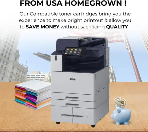 Vista 5 de Toner Pros Cartucho de tóner remanufacturado para impresoras Xerox AltaLink C8030 C8035 C8045 C8055 C8070, paquete de 4