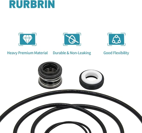 Vista 7 de PS-200 Kit de reparación de reconstrucción apto para bomba de piscina Pentair Challenger Go-Kit 5, sello de eje y junta tórica reemplazar piezas