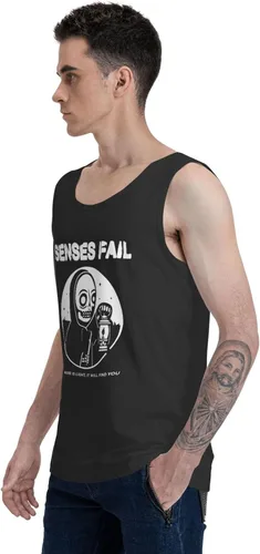 Vista 5 de Camiseta sin mangas de algodón para hombre, camiseta sin mangas para hombre, camiseta de gimnasio para hombre, camiseta de entrenamiento para hombre