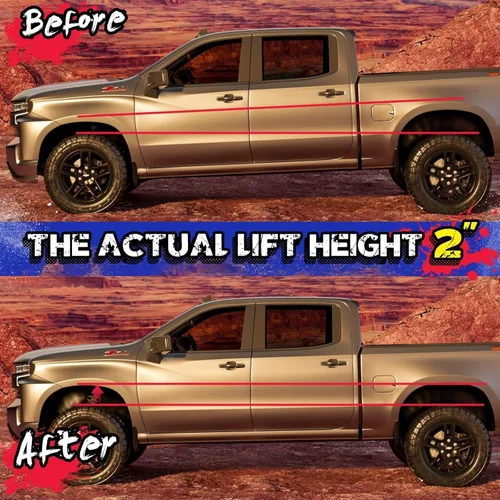 Vista 6 de KSP 2" Kits de elevación de nivelación Silverado, espaciadores de elevación de suspensión delantera de 2 pulgadas compatibles con Chevy Silverado
