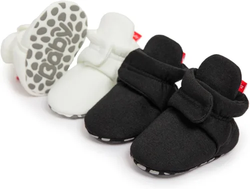 Vista 7 de Sawimlgy - Botines de algodón antideslizantes para recién nacido, con agarre, para cuna o para el invierno