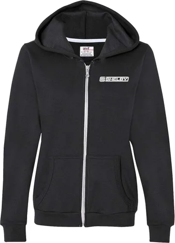 Vista 2 de Sudadera con capucha para mujer Ford Mustang con cremallera completa, color rojo Shelby GT500 delantera y trasera