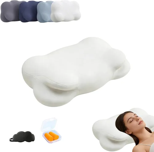 Vista 10 de Cloud Pillow for Sleep, Memory Foam Cervical Pillow for Pain Relief Sleeping, Ergonomic Cervical Pillow with Replacement Pillowcase, Breathable Dark