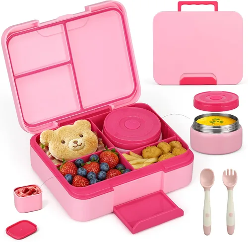 Vista 11 de WyfKyd Set de lonchera Bento con contenedor térmico de sopa para niños y adultos Bento Box Set with 9.5oz Soup Thermo Kids Leak-proof Lunch Box
