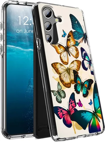 Vista 16 de Funda para Samsung Galaxy S23 Ultra Galaxy S23 Ultra Clear Case Dual Layer Transparente Soft TPU Hard PC Funda a prueba de golpes