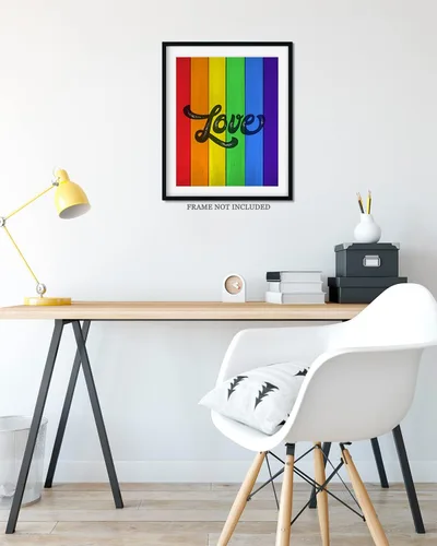 Vista 8 de LGBTQ Accessories - Arte de pared - Derechos LGBTQ - Póster de orgullo gay, impresión o lienzo - Regalos de orgullo LGBTQ - Regalos de lesbianas