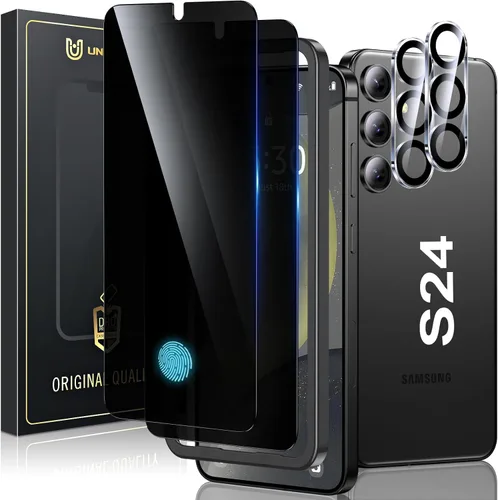 Vista 8 de UniqueMe Paquete de 2+2 protectores de pantalla de privacidad para Samsung Negro