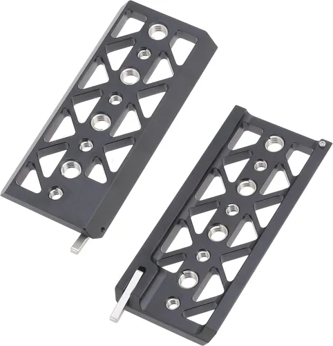 Vista 4 de Fotga Placa de cola de milano estándar de 5 pulgadas y 5 pulgadas con orificios de tornillo de 1/4 "-20 3/8"-16 para soporte de luz de trípode