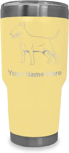 Vista 41 de LaserGram Vaso aislado al vacío de 20 onzas, perro Bull Terrier, grabado personalizado incluido (negro) Engraved Gift for Dog Lovers, Vacuum