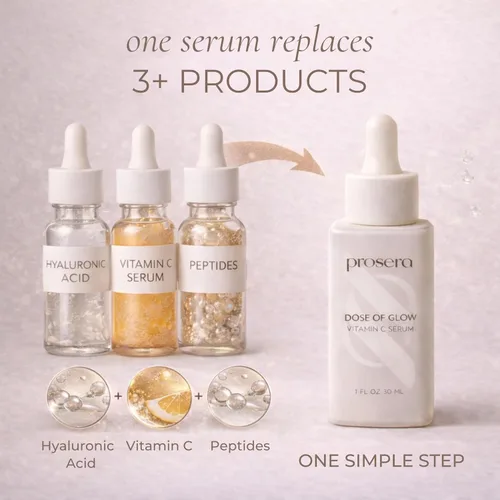Vista 2 de Suero de vitamina C ultra hidratante para rostro con péptidos, ácido hialurónico 3X y niacinamida, para pieles sensibles y antienvejecimiento