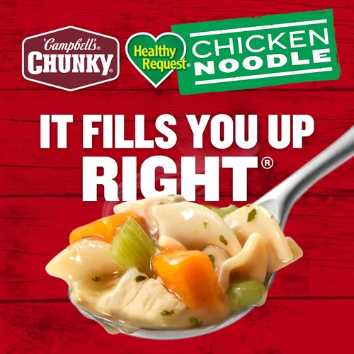 Vista 6 de Campbell's Chunky Healthy Request - Sopa de fideos con pollo, lata de 16.1 onzas (paquete de 8)
