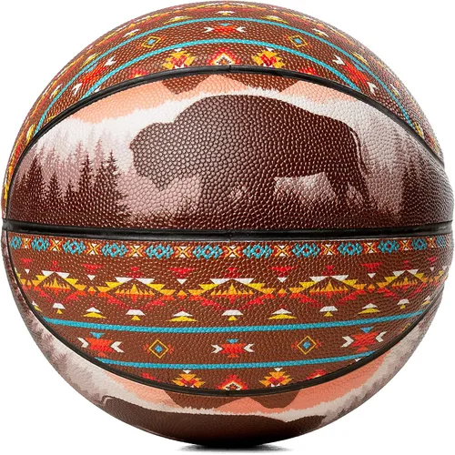 Vista 17 de Balón de baloncesto para interiores y exteriores de 29.5 pulgadas, de cuero compuesto de baloncesto, talla 7, adulto, pelota de entrenamiento