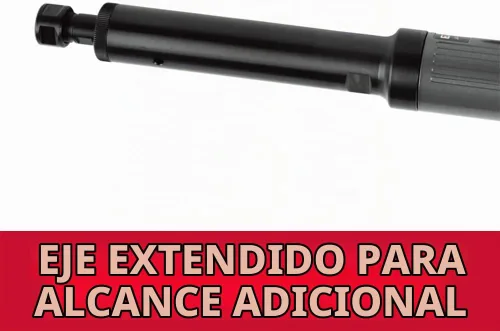 Vista 3 de JET Esmeriladora neumática de 1/4 pulgada extendida, 23000 RPM (Modelo JAT-402)