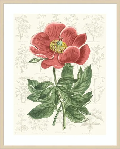 Vista 6 de Amanti Art Vision Studio - Lienzo decorativo para pared, 24 x 20 pulgadas, diseño de jardín de flores de peonía, arte de pared de flores, decoración