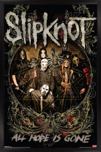 Vista 7 de Trends International Slipknot - Póster de pared de Hope Is Gone, 14.725 x 22.375 pulgadas, versión enmarcada de madera de granero