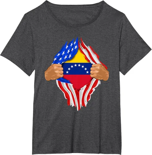 Vista 30 de Camiseta Venezuelan Blood Inside Me Regalo de la bandera de Venezuela, Blanco