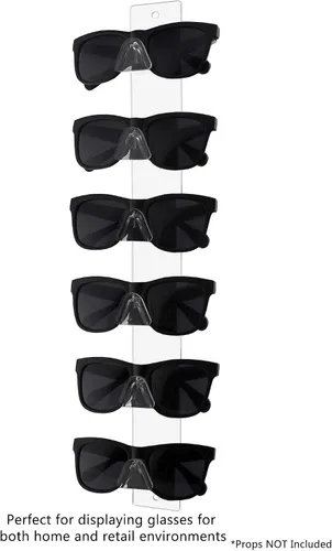 Vista 6 de Marketing Holders 6 pares de lentes de sol con accesorios para la nariz, transparente, paquete de 6 elegantes lentes ópticos verticales para montaje