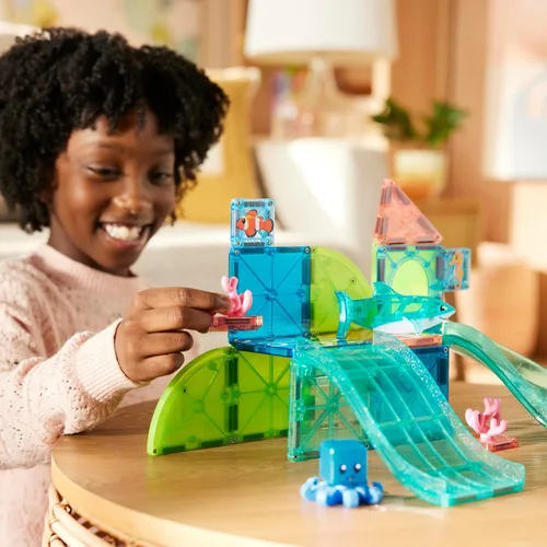 Vista 4 de MAGNA-TILES Coral Reef - Juego de construcción magnética de 25 piezas, la marca original de construcción magnética