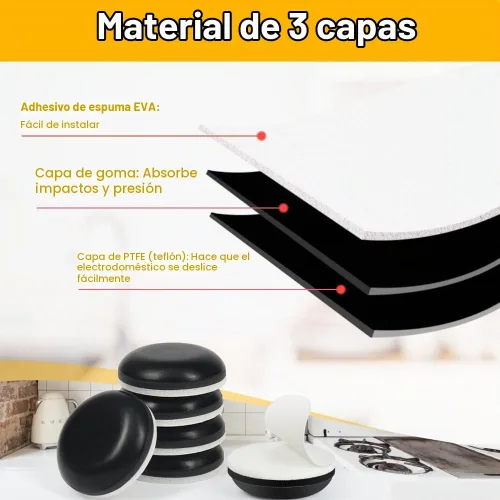 Vista 3 de Shintop - 16 deslizadores adhesivos para electrodomésticos de cocina