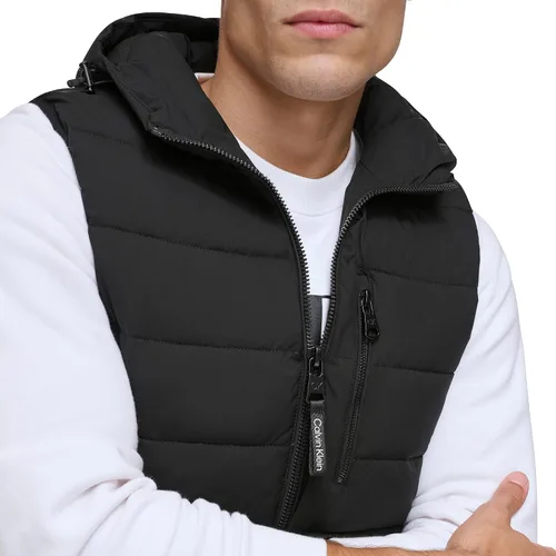 Vista 5 de Calvin Klein Men's Lightweight Packable Hooded Puffer Vest