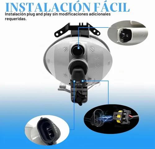 Vista 8 de Boxlight - Luces antiniebla compatibles con Hyundai Santa Fe 2007 2008 2009, un par de luces antiniebla con lente transparente para parachoques