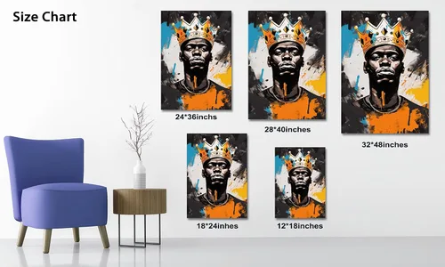 Vista 60 de Arte de pared afroamericano, decoración de rey y reina bailarín negro para sala de estar, arte de pareja de amor negro para dormitorio, lienzo