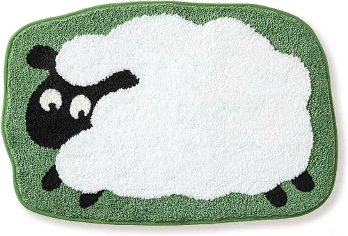 Vista 8 de Molesun Alfombra de baño bonita, alfombra de ducha de microfibra de felpa antideslizante, absorbente de agua, divertidos tapetes de animales