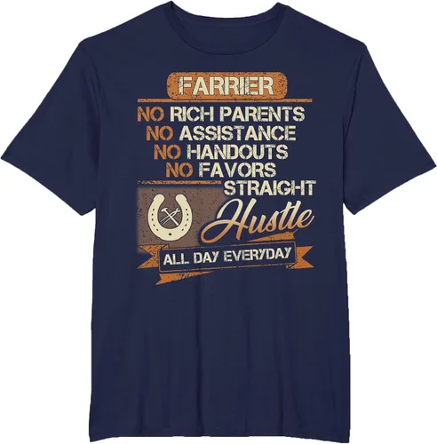 Vista 3 de Funny Farrier T-Shirt for Men Dad Brother Uncle Papa Negro