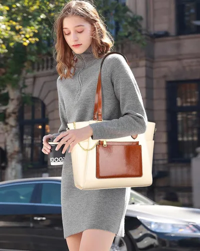 Vista 3 de Over Earth Bolsos de cuero para mujer, bolso de hombro y bolso de mano de moda
