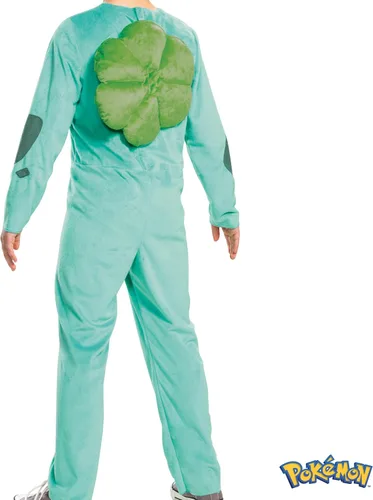 Vista 6 de Disguise Disfraz de Pokemon Bulbasaur para niños, traje de personaje clásico para niños, talla S (4-6), verde (105459L)