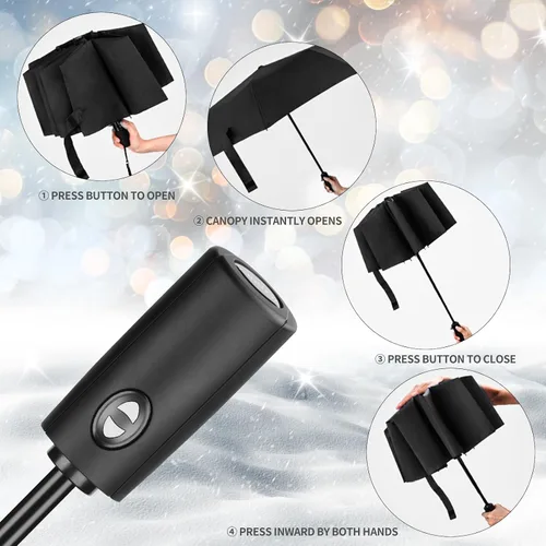 Vista 5 de ZUOYOUZ Compact Travel Umbrellas for Rain Windproof, Portable, Automatic, Strong, Durable, Premium Handle, Vibrant Designs, Foldable Perfect Car
