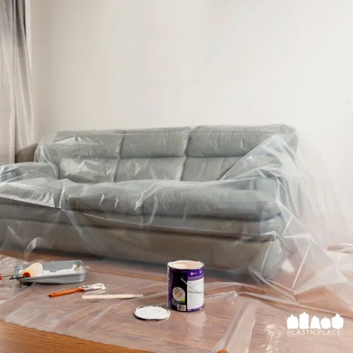 Vista 5 de Plasticplace Láminas de plástico transparente │ 4 mil │ 10'W x 100'H (1 rollo)