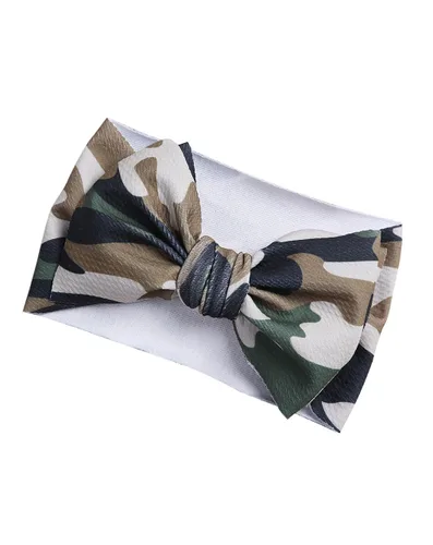 Vista 4 de BBTDIN Diadema de turbante de camuflaje para bebés y niñas BBG81 (A1-turbante)