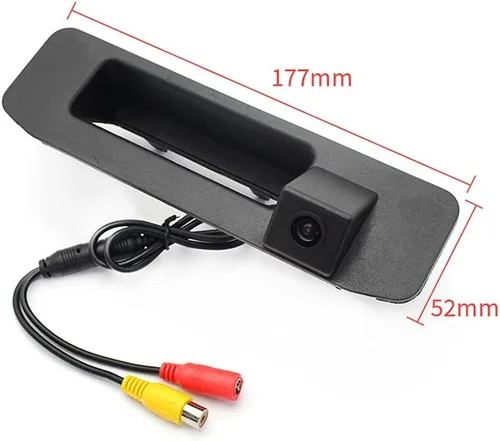 Vista 3 de Vlicevrn CCD Cámara de visión trasera para automóvil con mango de maletero con lente de ojo de pez, visión nocturna, cámara de estacionamiento