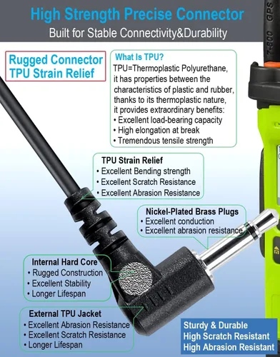 Vista 4 de Commountain audífono de 3,5 mm solo para escucha compatible con micrófono de altavoz, auricular de tubo acústico solo para recepción con 3 moldes