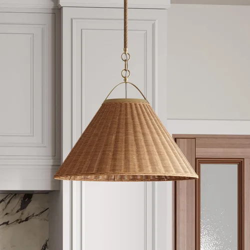 Vista 19 de Nathan James Leigh Iluminación Colgante, Luz Colgante de Techo Negra con Pantalla de Vidrio de Gran Tamaño y Cable Ajustable, para Isla de Cocina